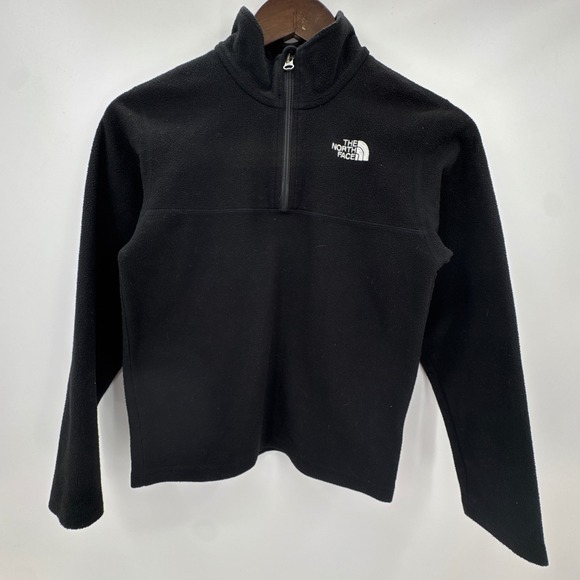 The North Face Other - The North Face Glacier Fleece Sweater Boys Medium 10/12 Black Mock Neck 1/4 Zip